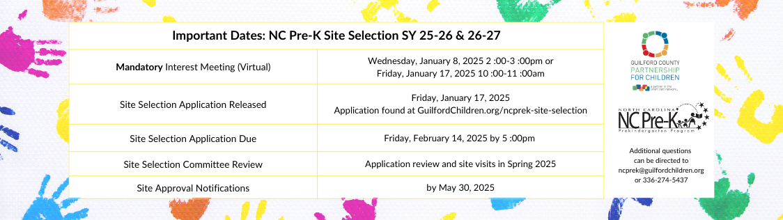 NC Pre-K Site Selection